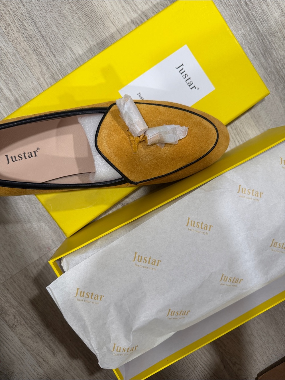 Mustard Suede Tassel Loafers for Men